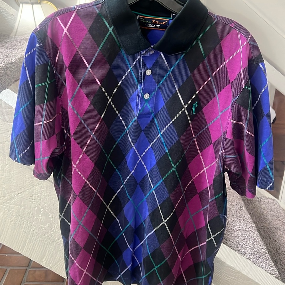 Payne Stewart legacy vintage argyle golf polo